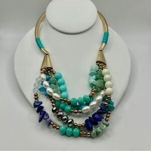 Caribbean Cluster Multicolor Beaded Necklace